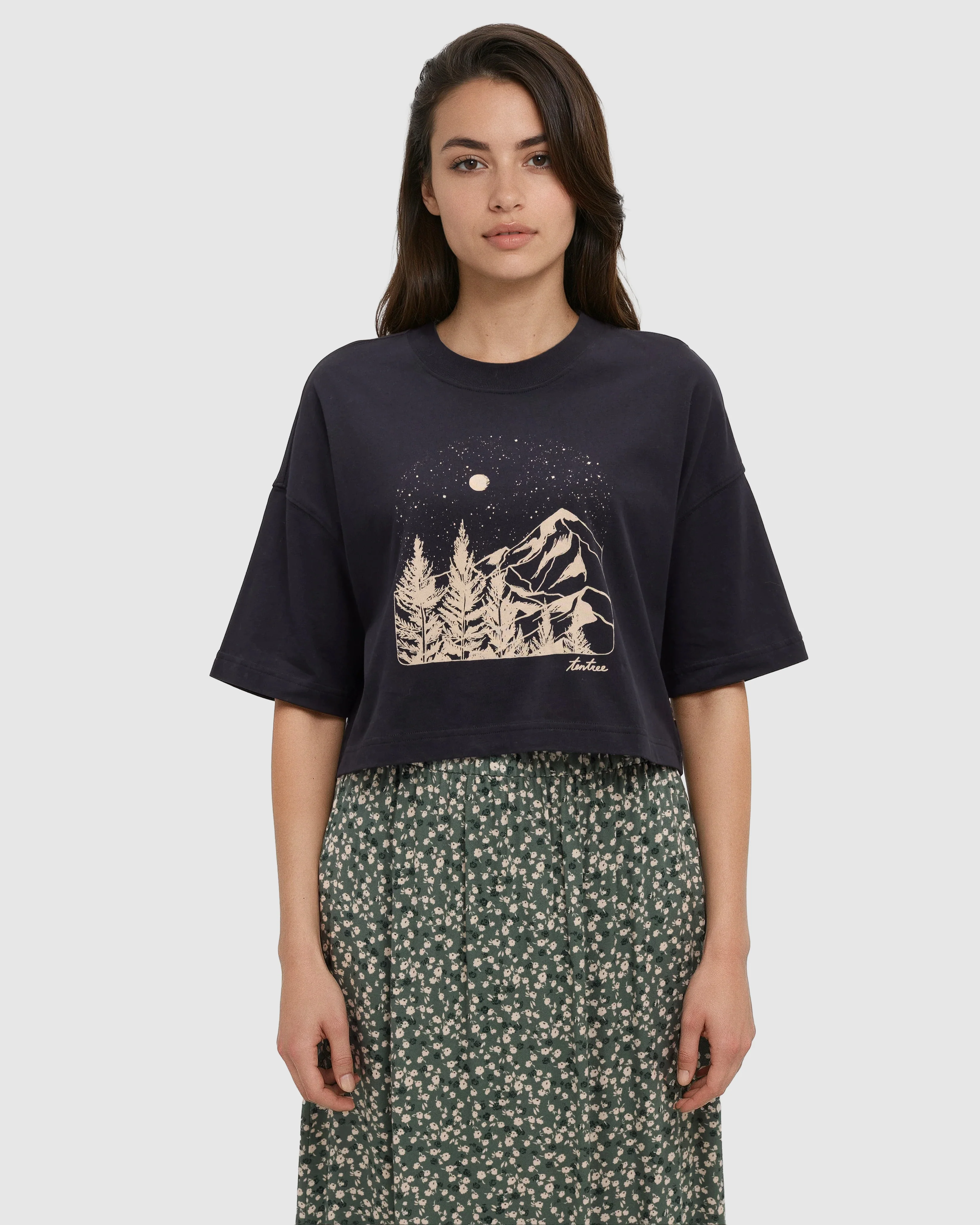 Parks Landscape Oversized Crop T-Shirt