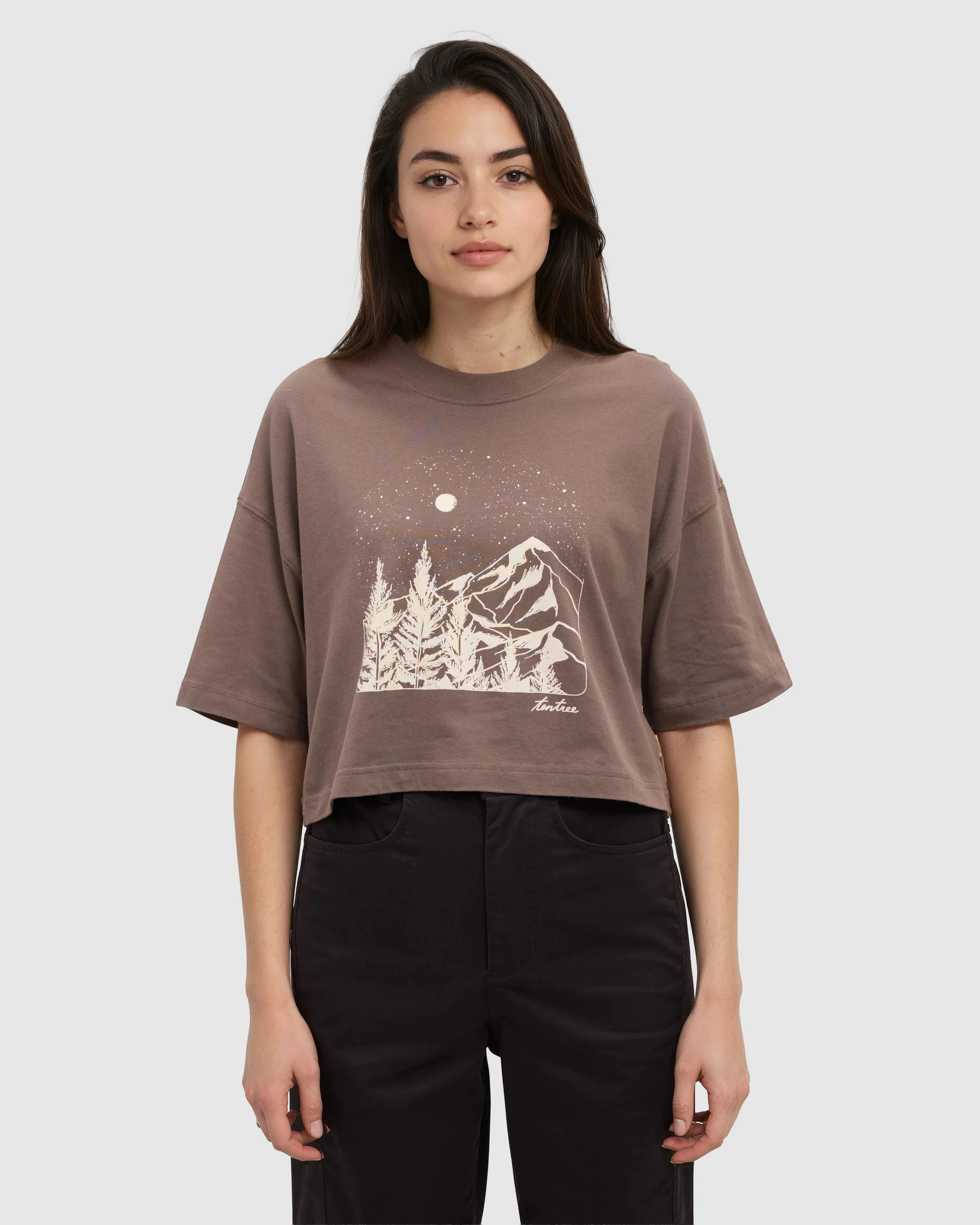 Parks Landscape Oversized Crop T-Shirt