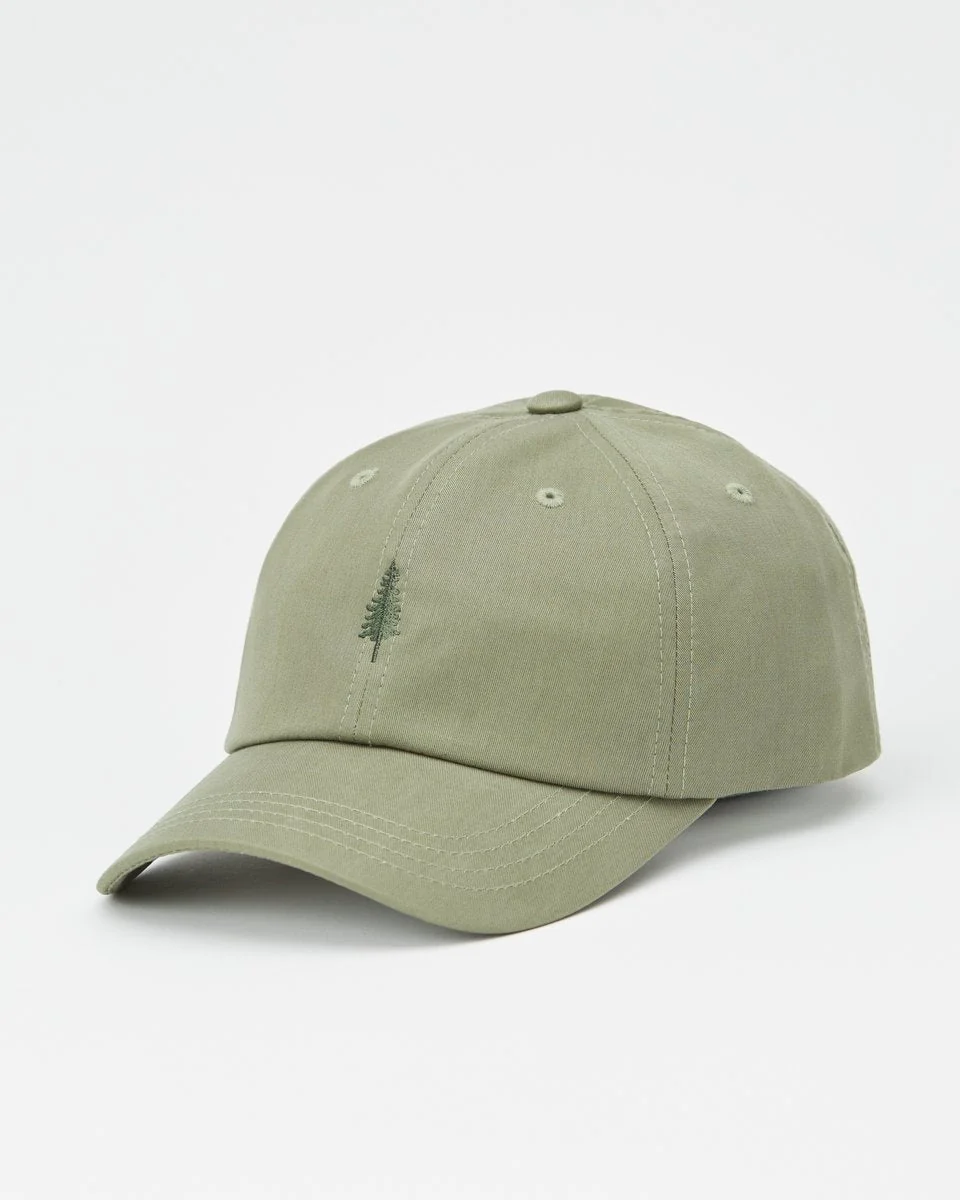 Tree Embroidery Tencel Peak Hat